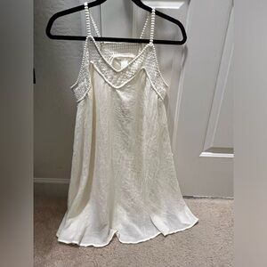 H & M cream spaghetti strap dress